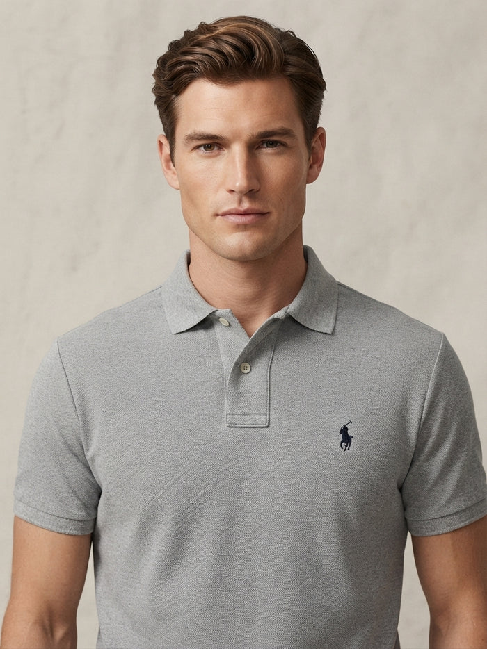 Polo Ralph Lauren Custom Fit Gris Chiné – Taille S