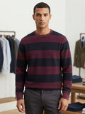Pull Rayé Tommy Hilfiger Marine & Bordeaux – XXL
