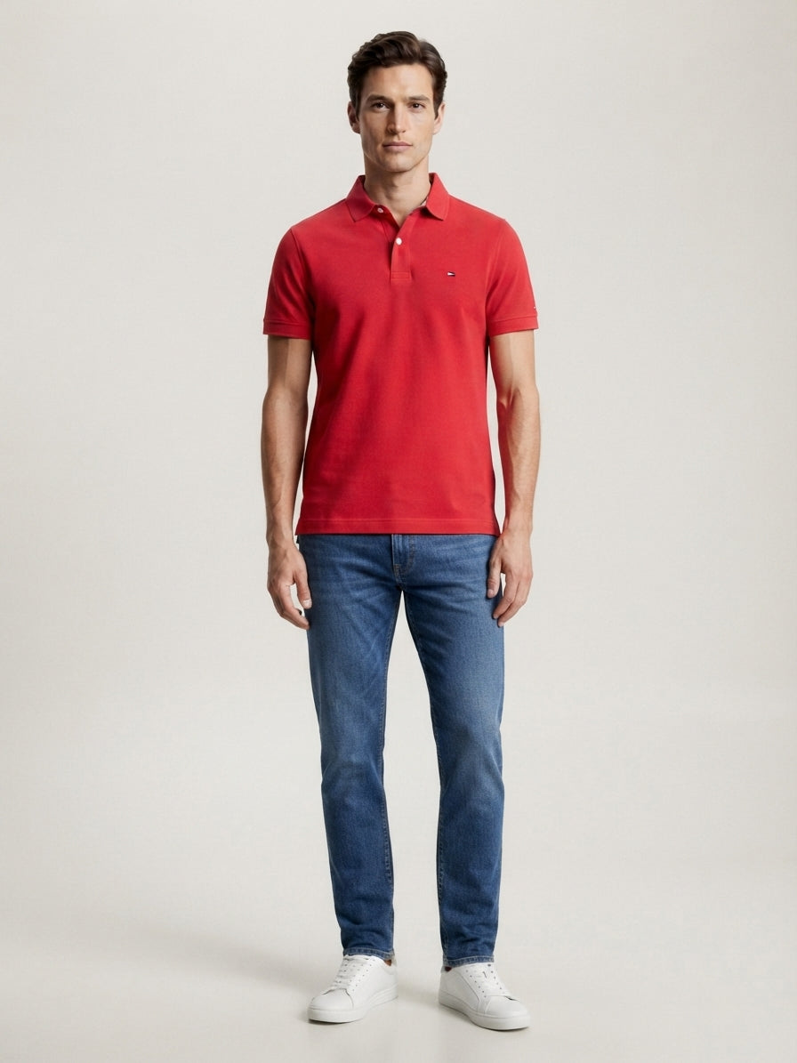 Polo Tommy Hilfiger Slim Fit Rouge – Taille M