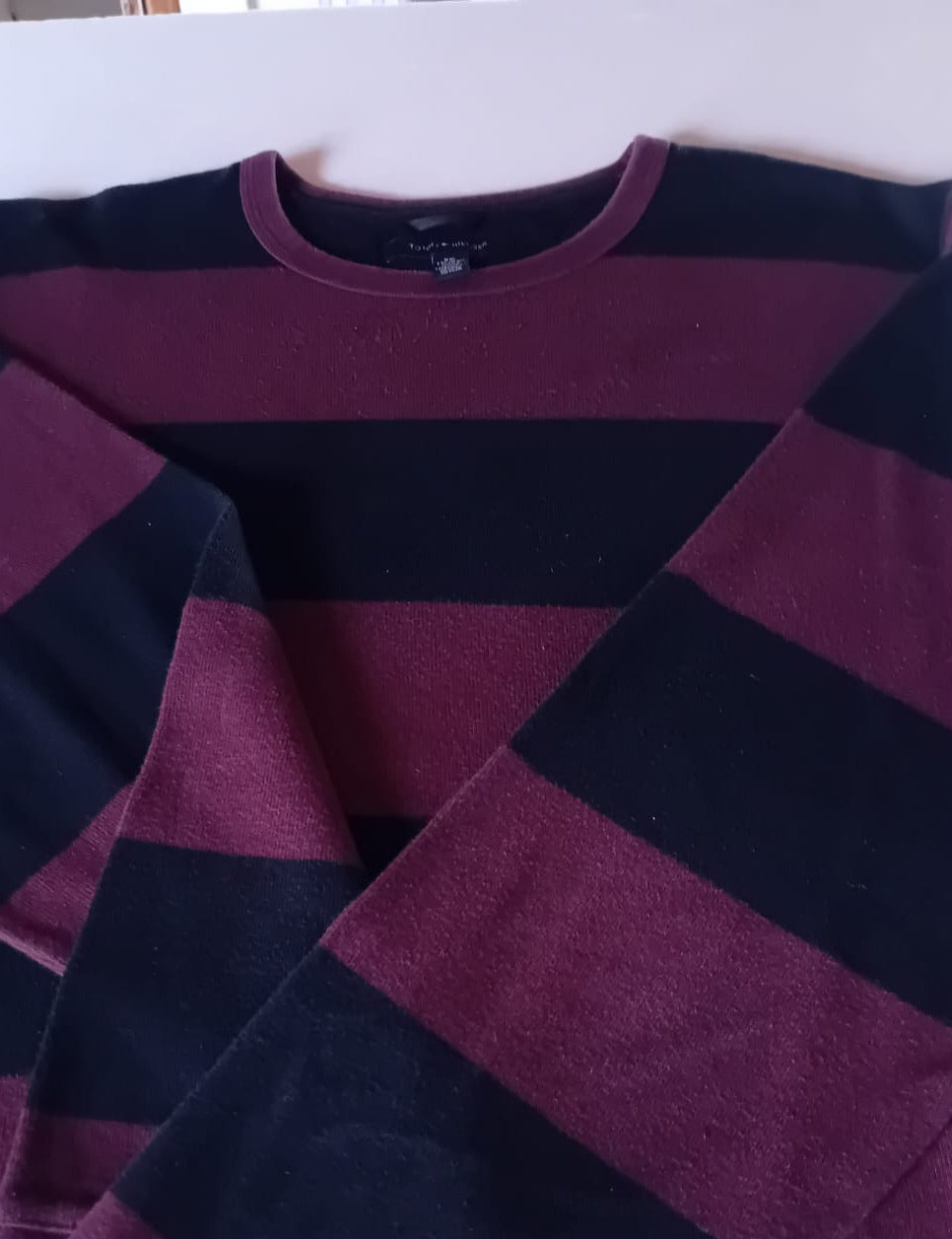 Pull Rayé Tommy Hilfiger Marine & Bordeaux – XXL