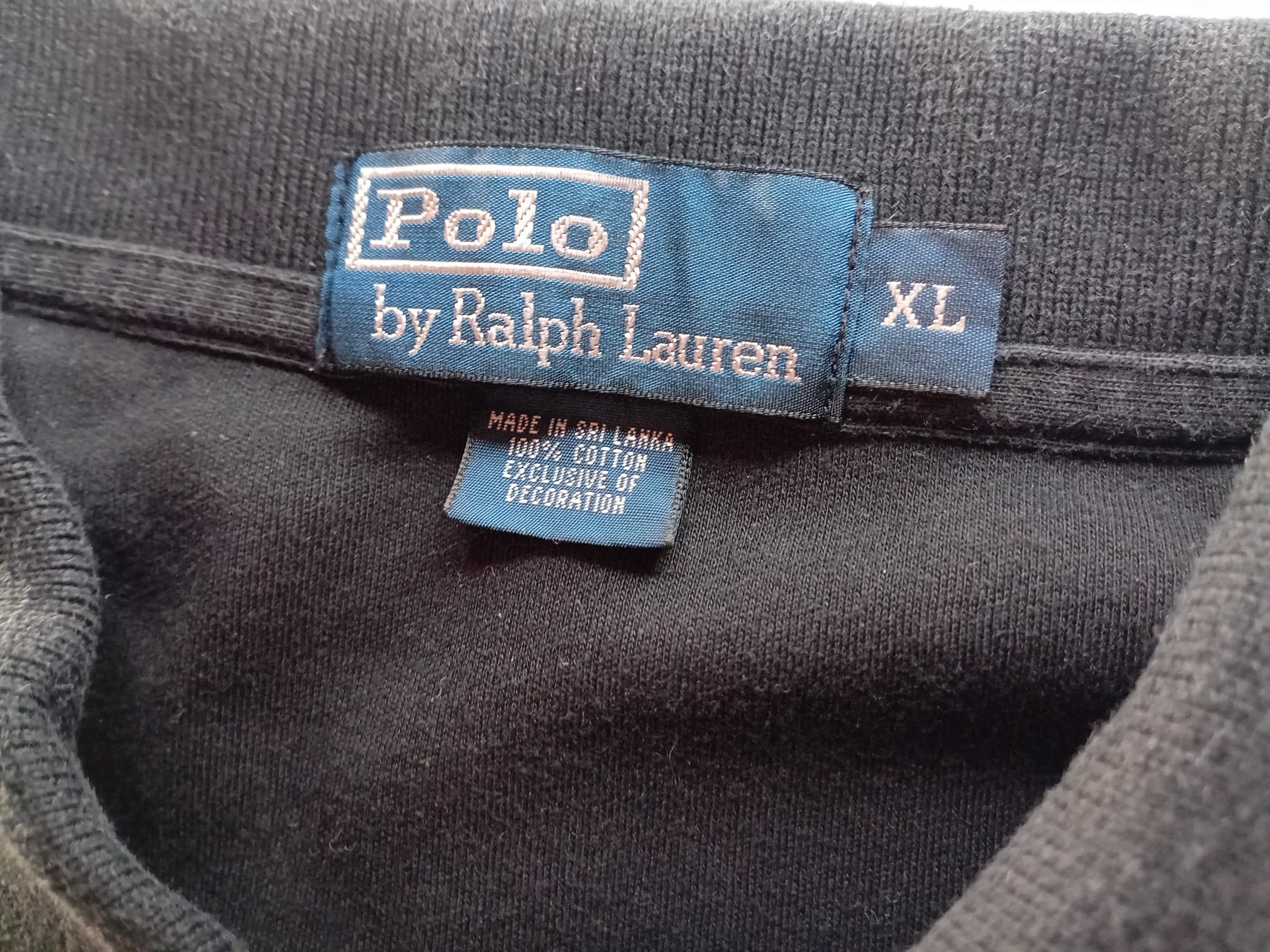 Étiquette Polo Ralph Lauren XL