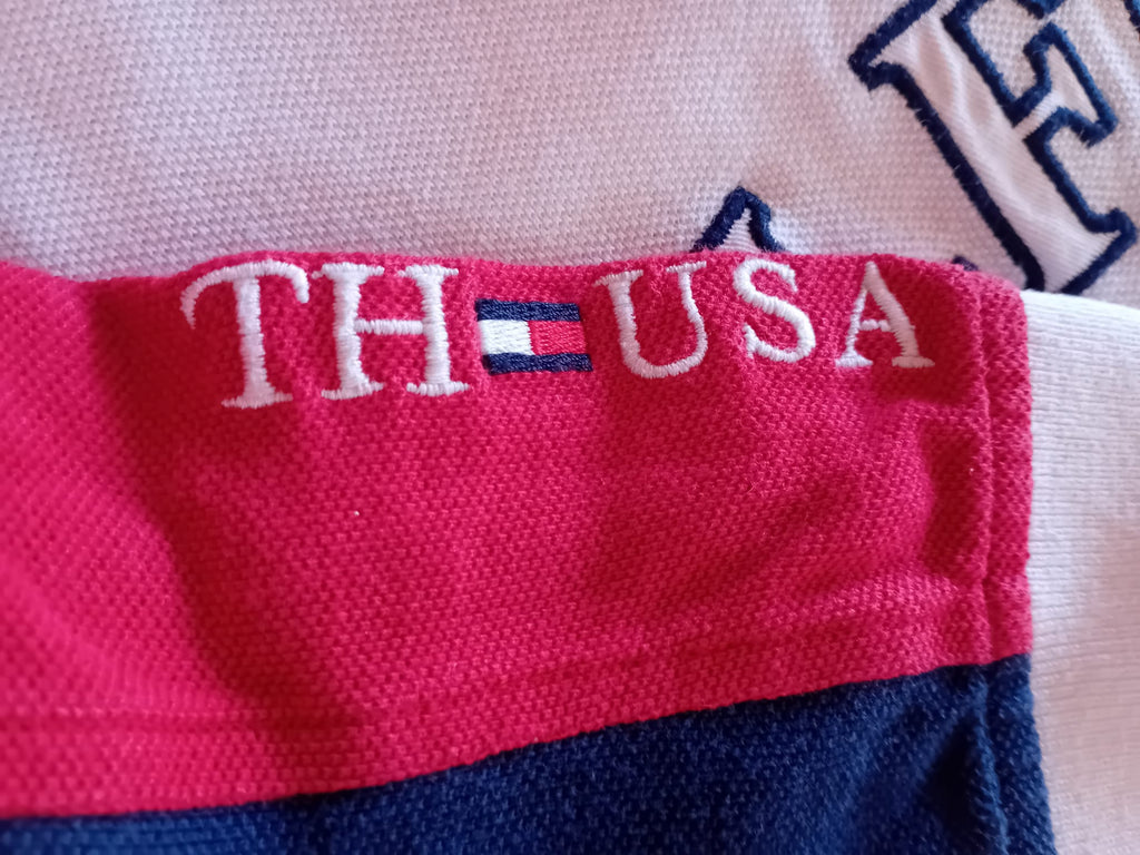 Polo Tommy Hilfiger blanc à plat