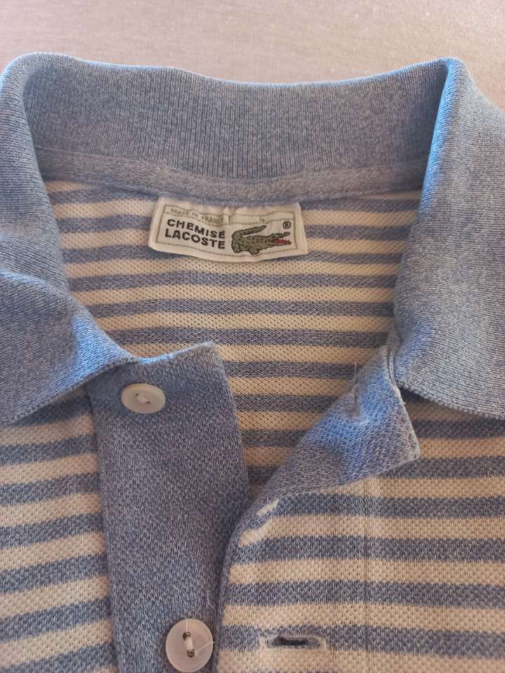 Étiquette Chemise Lacoste Made in France - détail col