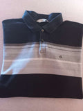 Polo Calvin Klein Classic Fit Navy Bande Grise – Taille M