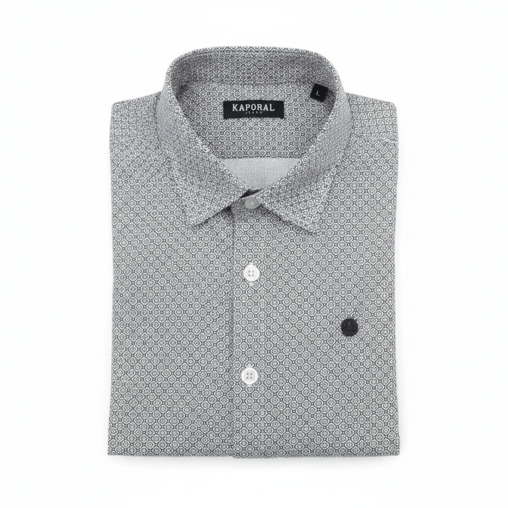 Chemise Kaporal Bleu Marine Col Blanc
