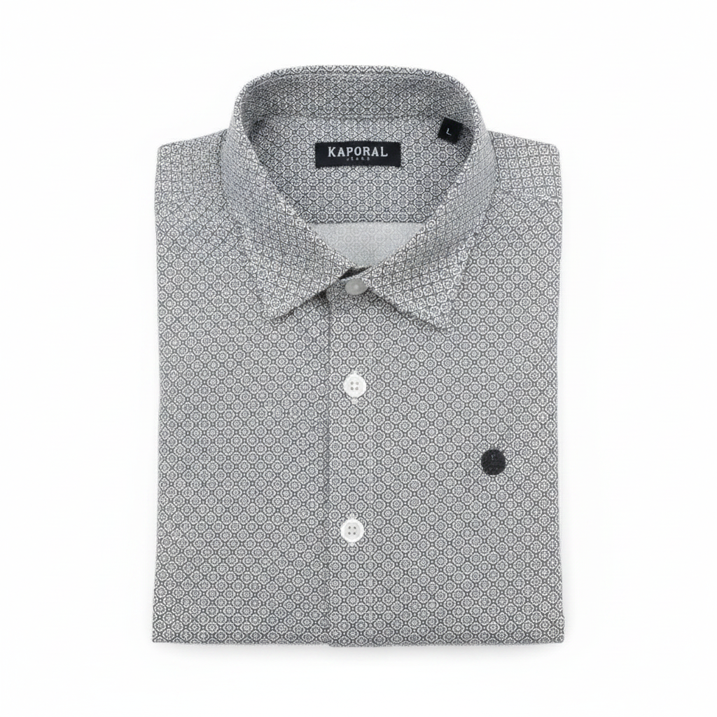 Chemise Kaporal gris motif pliée