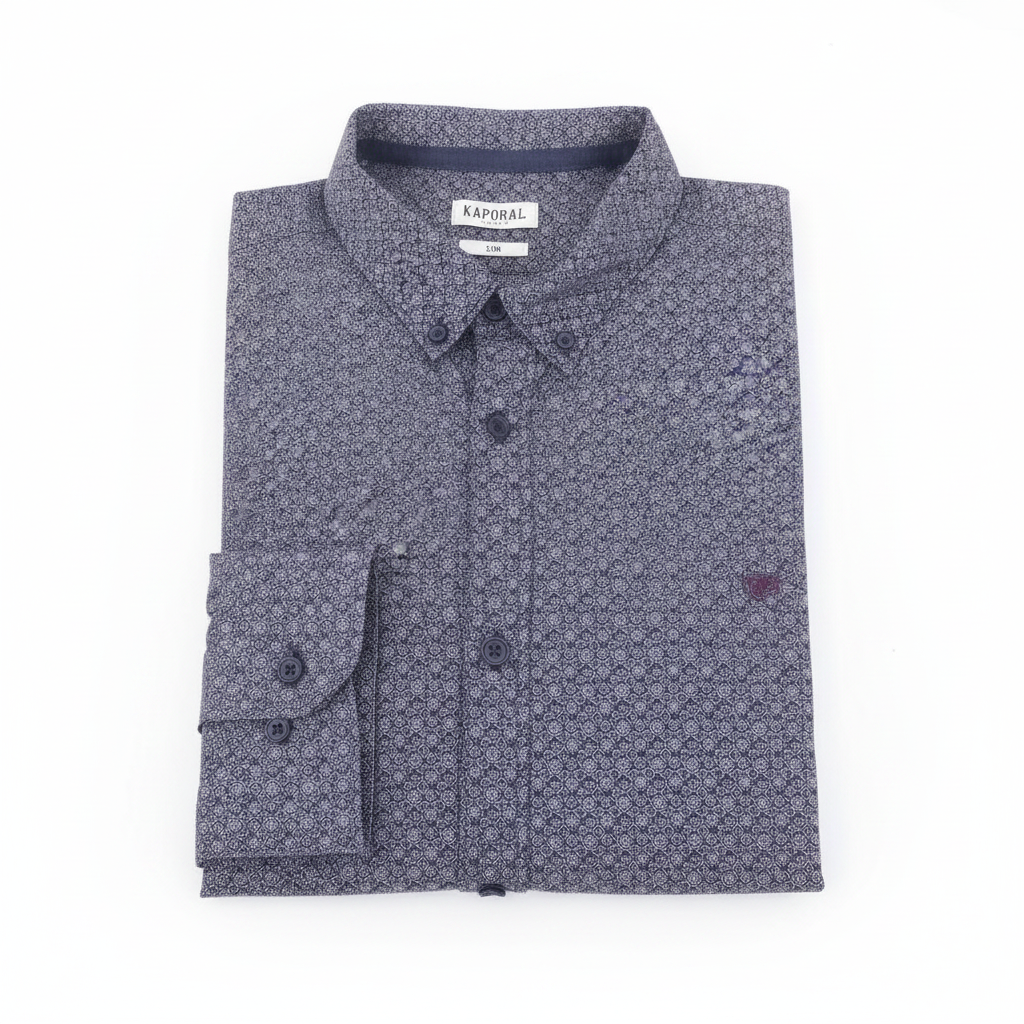 Chemise Kaporal Jeans pliée - fond blanc