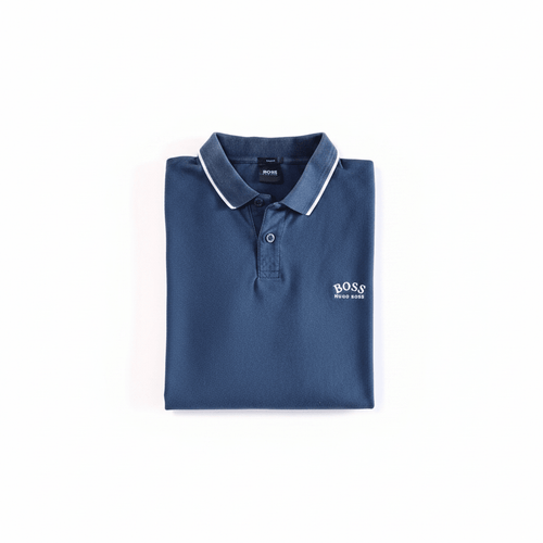Polo Hugo Boss Bleu Marine — Logo Brodé Slim Fit - Kendis Chic