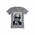 T-shirt Eleven Paris Karl Lagerfeld gris fond blanc