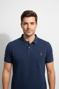 Polo Ralph Lauren Classic Fit — Bleu Marine — Logo Rouge — Taille XXL