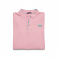 Polo Kaporal rose plié fond blanc