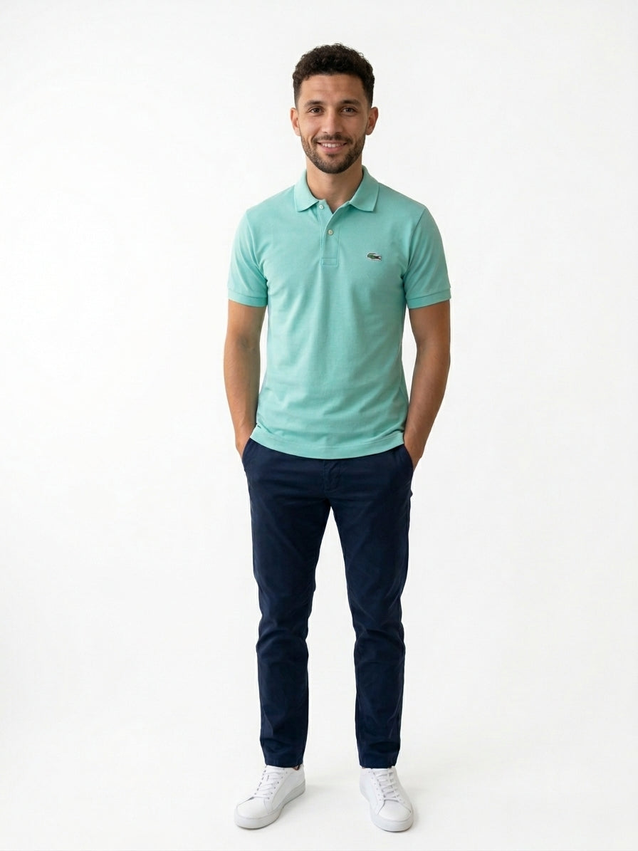 Polo Lacoste vert d’eau, taille 7   XXL