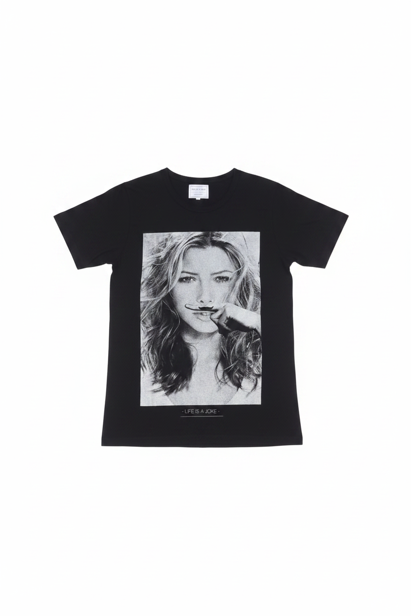 T-shirt Life is a Joke - fond blanc